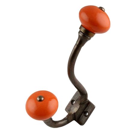 Orange Round Antique Iron Hooks